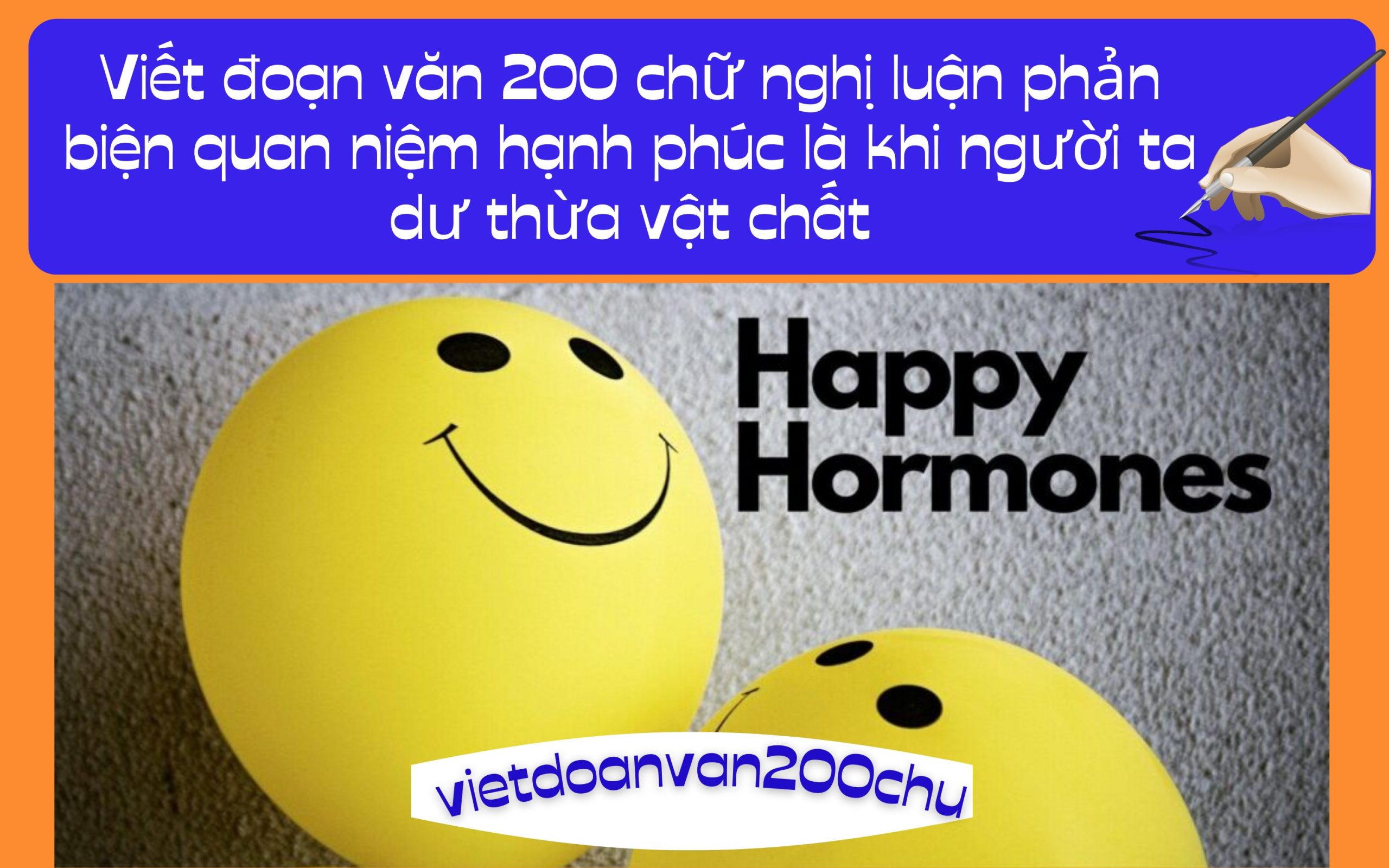Đoạn văn 200 chữ nghị luận phản biện quan niệm hạnh phúc là khi người ta dư thừa vật chất
