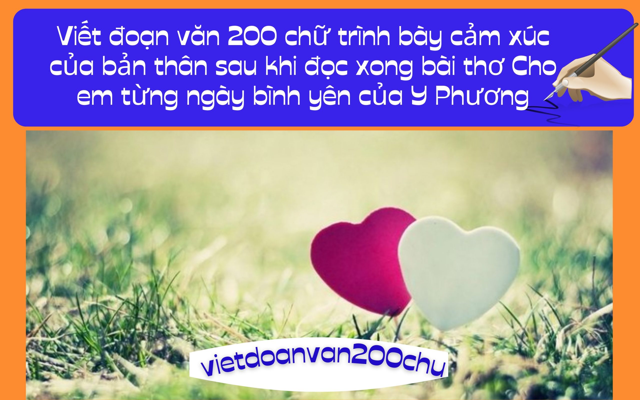 Đoạn văn 200 chữ trình bày cảm xúc của bản thân sau khi đọc xong bài thơ Cho em từng ngày bình yên của Y Phương