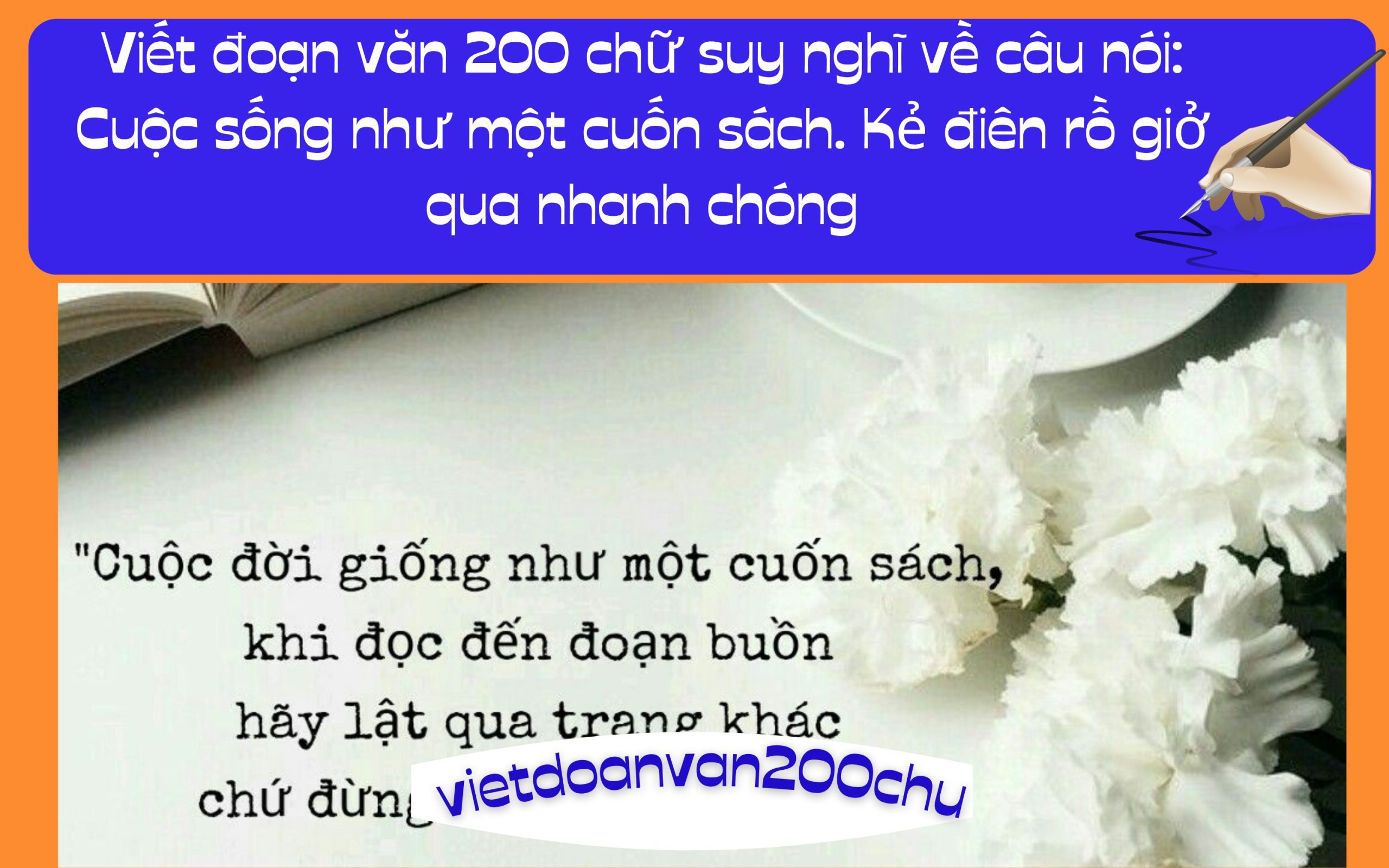 Đoạn văn 200 chữ suy nghĩ về câu nói: Cuộc sống như một cuốn sách. Kẻ điên rồ giở qua nhanh chóng