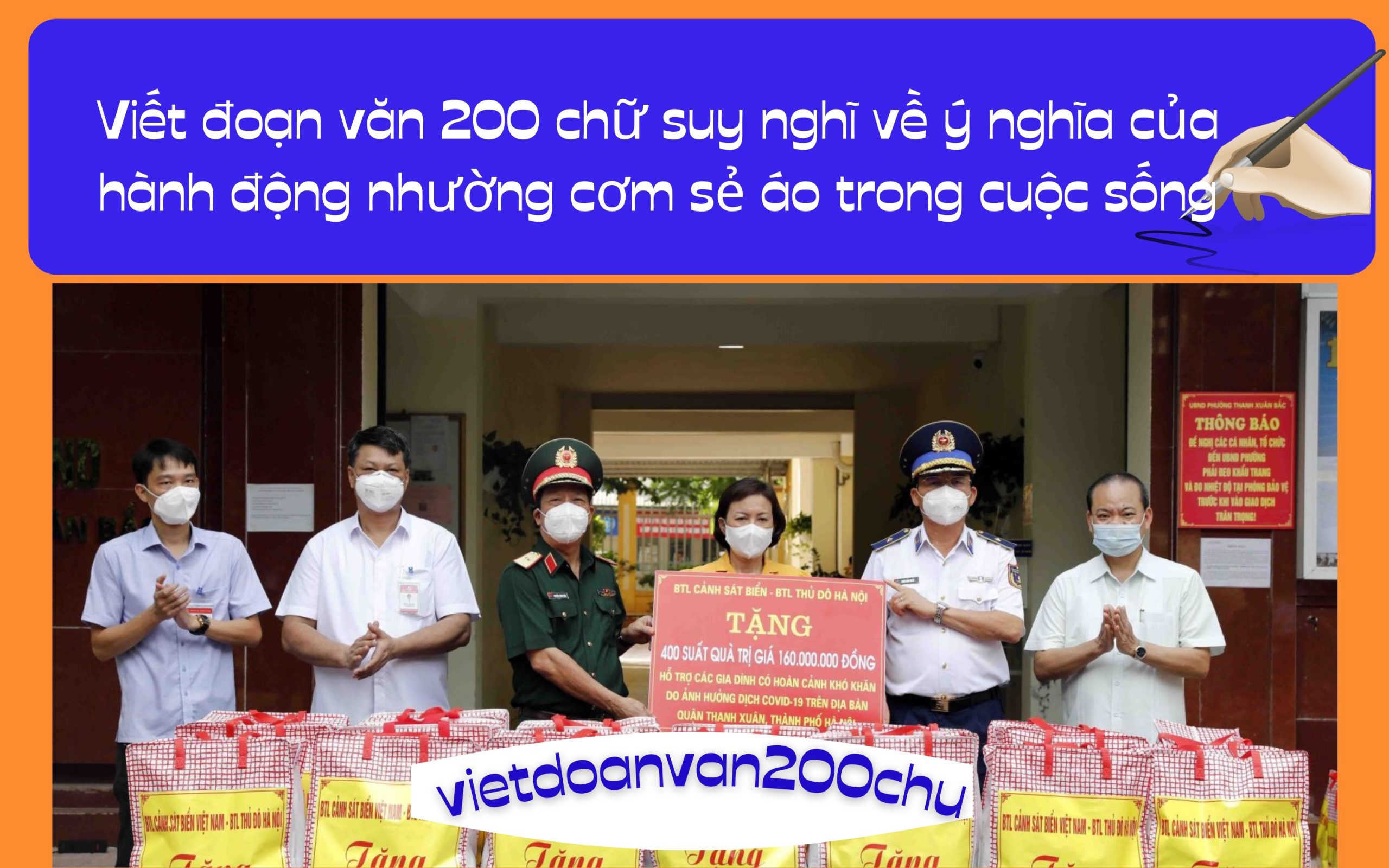 Đoạn văn 200 chữ suy nghĩ về ý nghĩa của hành động nhường cơm sẻ áo trong cuộc sống