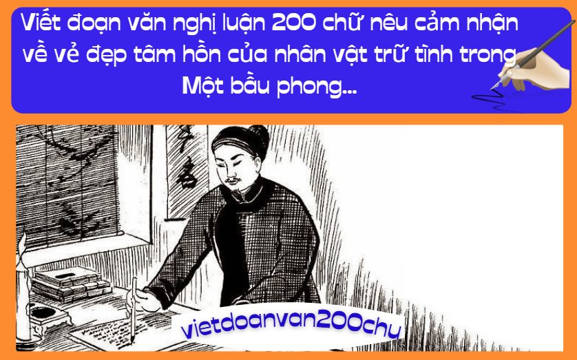 Viết đoạn văn nghị luận 200 chữ nêu cảm nhận về vẻ đẹp tâm hồn của nhân vật trữ tình trong Một bầu phong...