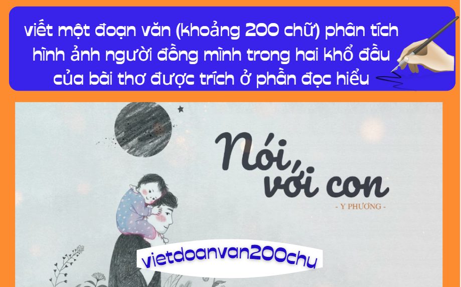 Hãy viết một đoạn văn (khoảng 200 chữ) phân tích hình ảnh người đồng mình trong hai khổ đầu của bài thơ được trích ở phần đọc hiểu
