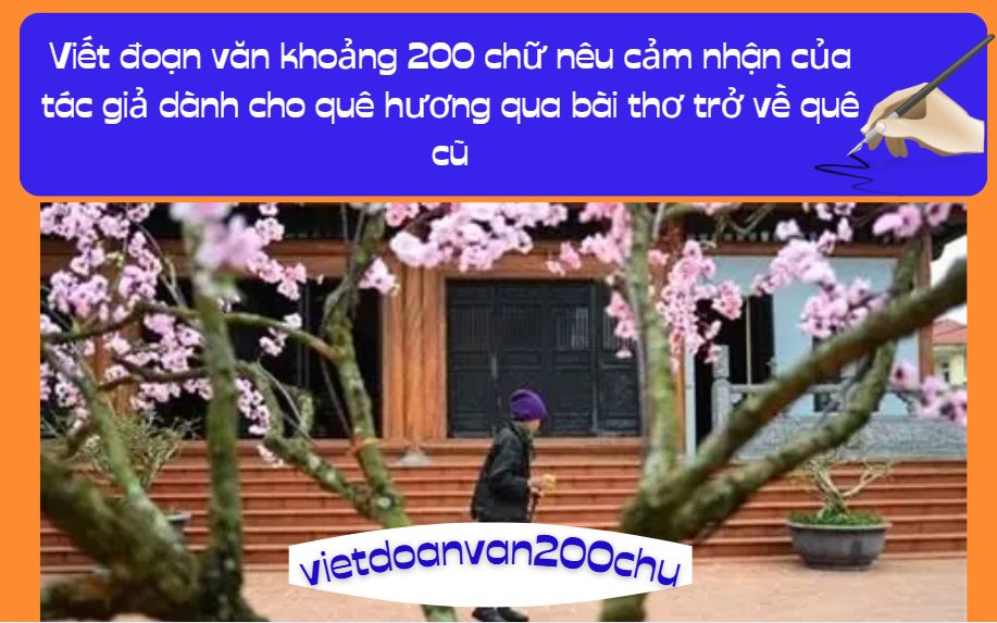 Viết đoạn văn khoảng 200 chữ nêu cảm nhận của tác giả dành cho quê hương qua bài thơ trở về quê cũ