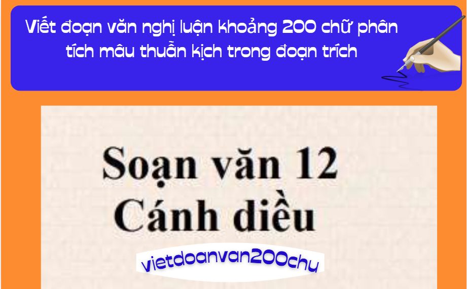 Viết đoạn văn nghị luận khoảng 200 chữ phân tích mâu thuẫn kịch trong đoạn trích trên